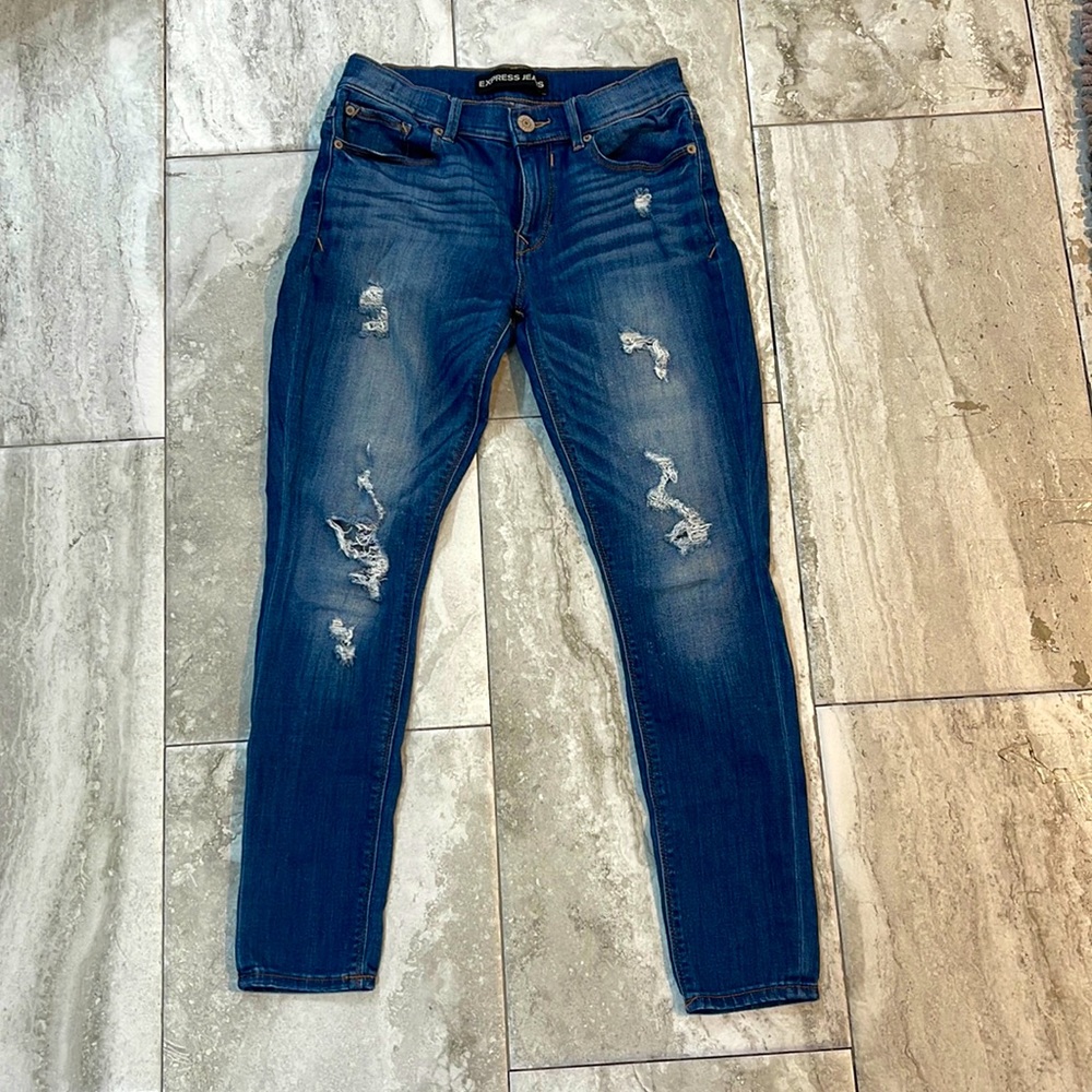 Distressed Express jeans, size 6S